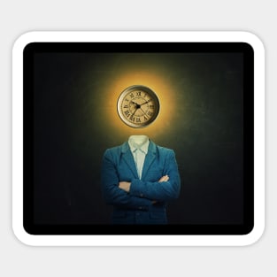 clock headed professor Sticker